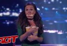 Spain Ventriliquist Celia Muñoz WOWS the Judges With Olivia Newton-John Tribute on AGT LIVE!